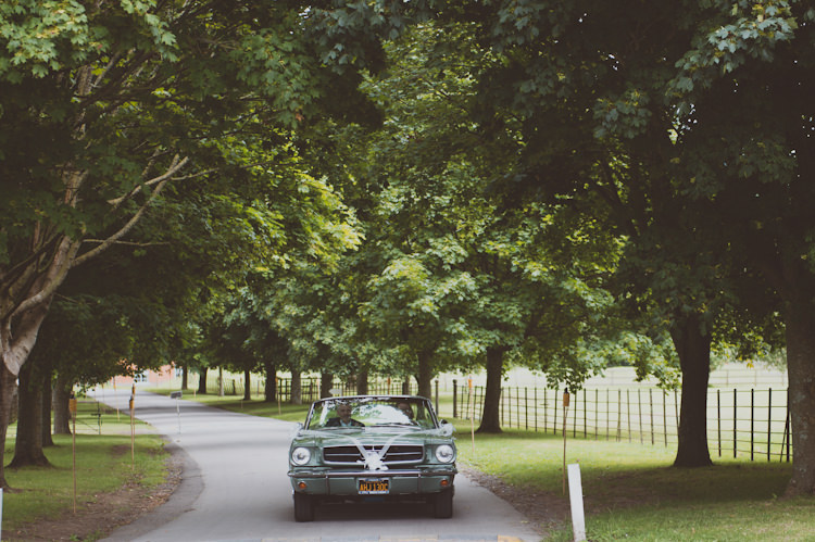 Classic Convertable Car Transport Stylish Festival Tipi Wedding http://sashaweddings.co.uk/