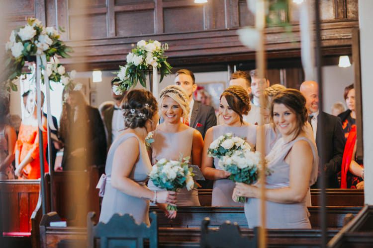 Bridesmaids ASOS TFNC Bouquet White Rose Lavender Purple Dusky Chic Romantic Florals Candlelight Wedding http://lisawebbphotography.co.uk/