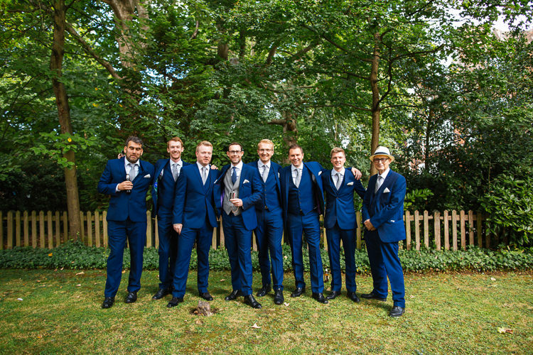 Groom Groomsmen Navy Suits Magical Woodland Glade Tipi Wedding http://johnnydent.co.uk/