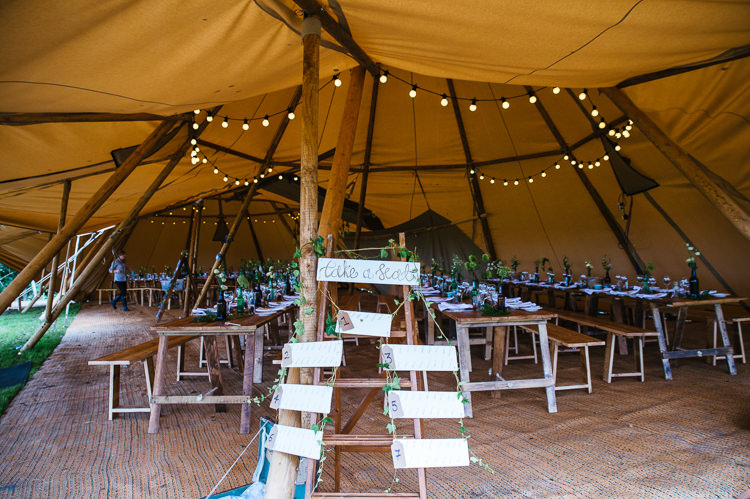 Seating Plan Table Chart Ladder Magical Woodland Glade Tipi Wedding http://johnnydent.co.uk/
