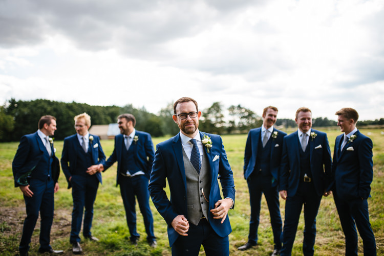 Groom Navy Blue Suit Waistcoat Style Magical Woodland Glade Tipi Wedding http://johnnydent.co.uk/