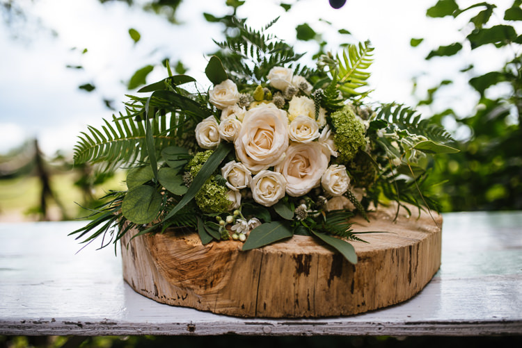 Bouquet Roses Ferns Foliage Flowers Bride Bridal Magical Woodland Glade Tipi Wedding http://johnnydent.co.uk/