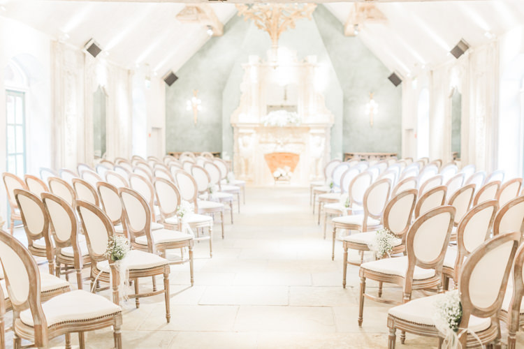 French Antique Chairs Ceremony Simple Elegant Luxe Blush Pink Wedding http://katymelling.com/