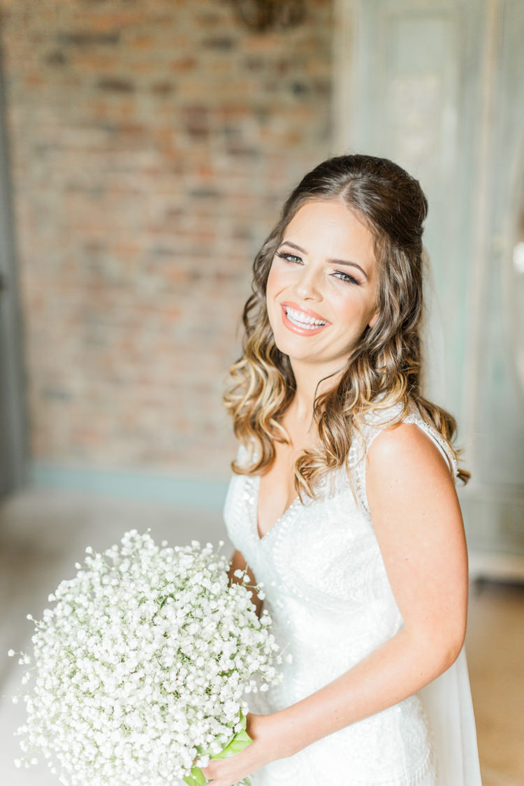 Bride Bridal Make Up Hair Style Simple Elegant Luxe Blush Pink Wedding http://katymelling.com/