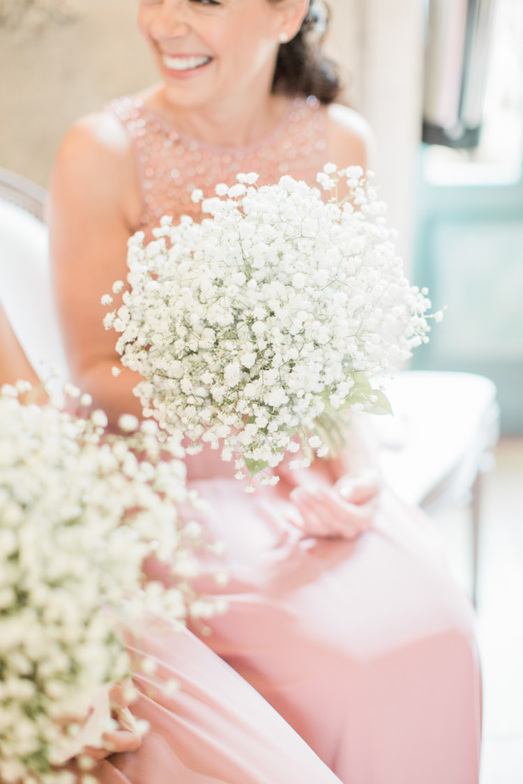 Gyp Gypsophila Bouquets Flowers Bridesmaid Simple Elegant Luxe Blush Pink Wedding http://katymelling.com/