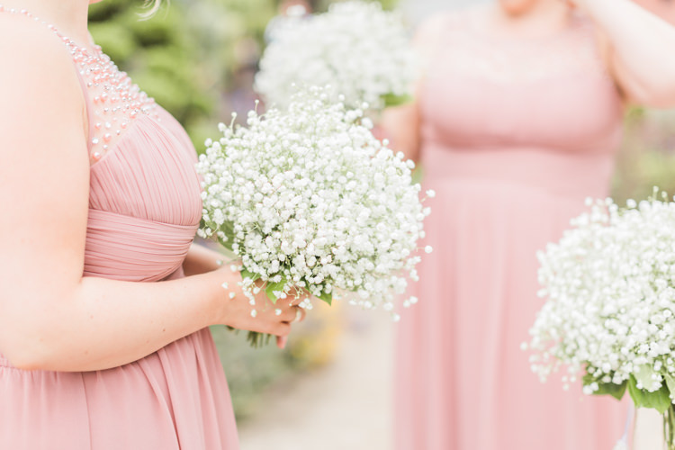 Gyp Gypsophila Bouquets Flowers Bridesmaid Simple Elegant Luxe Blush Pink Wedding http://katymelling.com/
