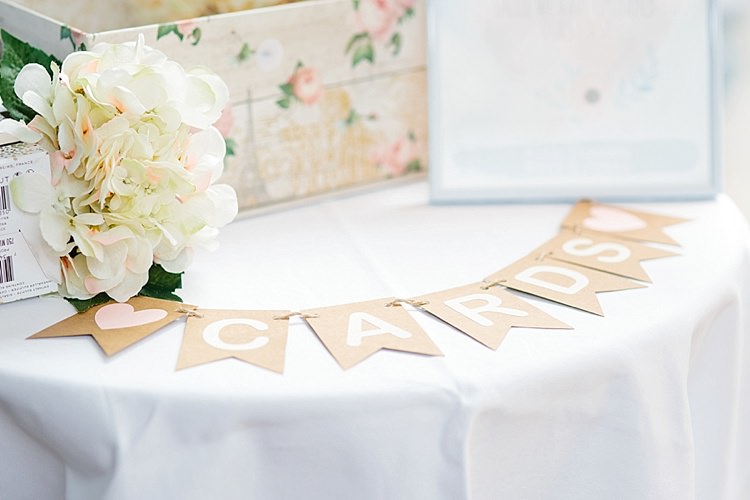 Cards Table Paper Bunting Floral Box Grey Lavender Blush Country Restaurant Wedding http://www.whelanphotography.co.uk/