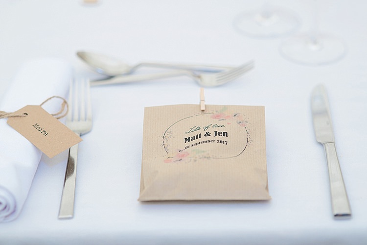Favours Goody Bag Place Setting Luggage Tag Twine Place Cards Grey Lavender Blush Country Restaurant Wedding http://www.whelanphotography.co.uk/