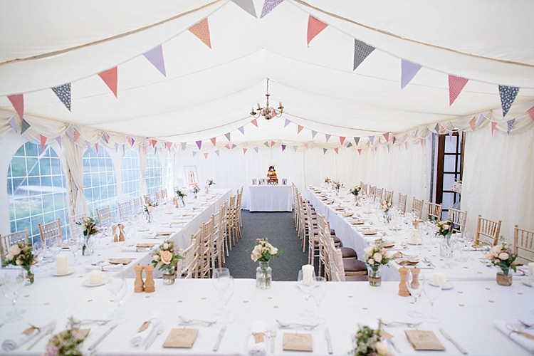 Marquee Bunting Pink Purple Horseshoe Banqueting Grey Lavender Blush Country Restaurant Wedding http://www.whelanphotography.co.uk/