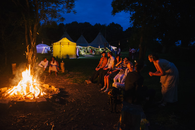 Camp Fire Incredibly Pretty Thoughtful Tipi Wedding http://katewatersphotography.com/