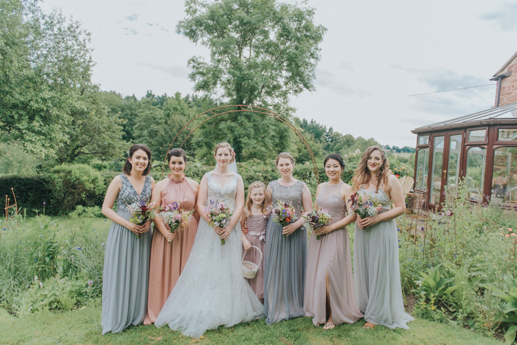 Mismatched Pastel Long Bridesmaid Dresses Incredibly Pretty Thoughtful Tipi Wedding http://katewatersphotography.com/