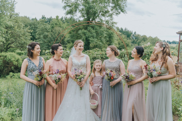 Mismatched Pastel Long Bridesmaid Dresses Incredibly Pretty Thoughtful Tipi Wedding http://katewatersphotography.com/