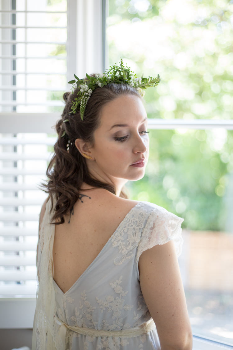 ASOS Bridesmaid Greenery Foliage Hair Natural Outdoor Tipi Wedding https://www.ad-photography.co.uk/