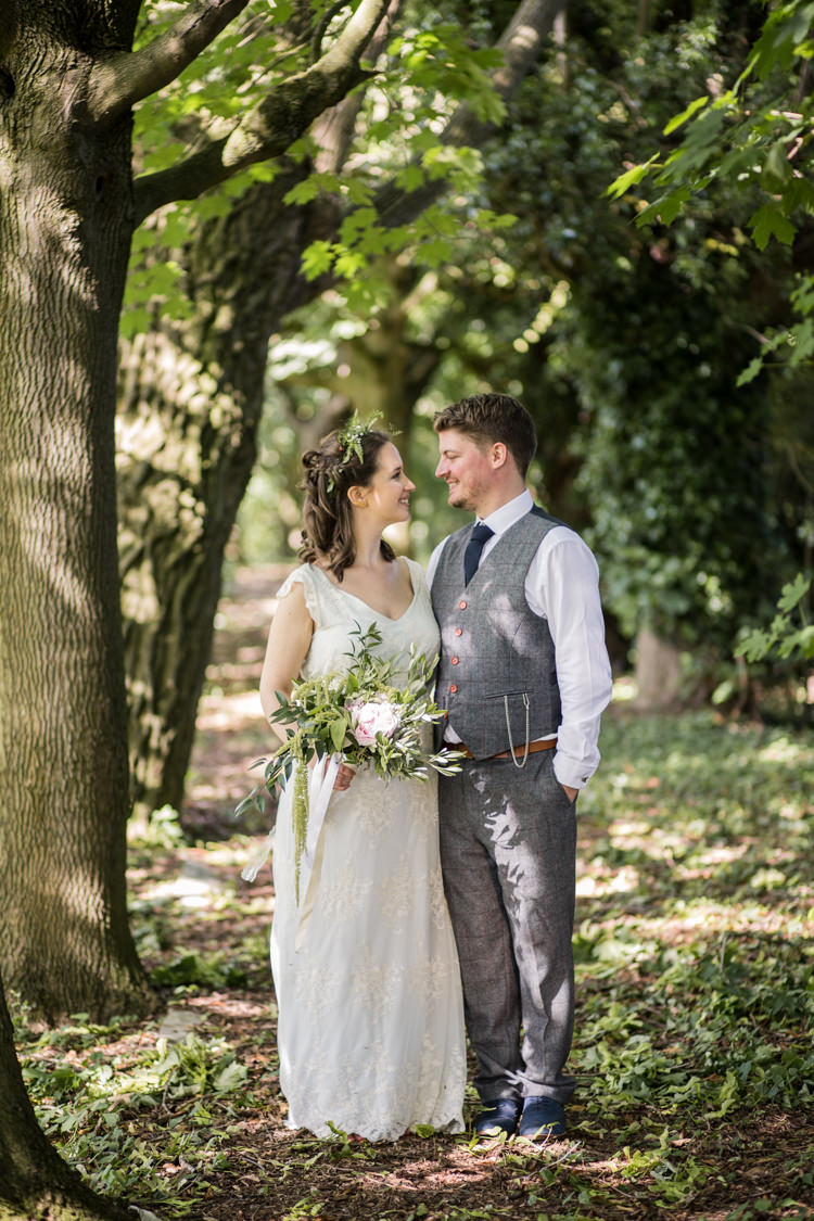 Bespoke Bride This Modern Love Bridal Greenery Foliage Hair Vintage Suit Groom Waistcoat Tweed Pocket Watch Chain Natural Outdoor Tipi Wedding https://www.ad-photography.co.uk/