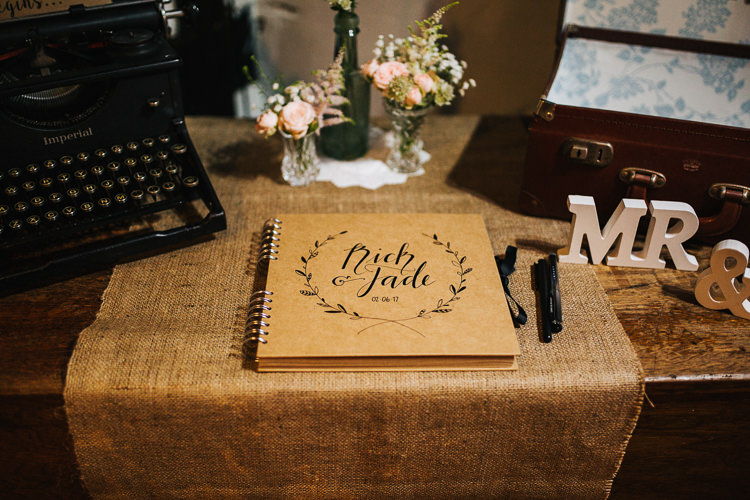 Typewriter Guest Book Exquisite Relaxed Rustic Barn Wedding http://www.emiliemay.com/