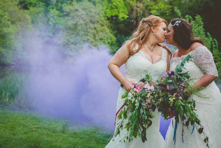 Smoke Bomb Wedding Portraits Images Photographs http://www.photographybypaloma.co.uk/