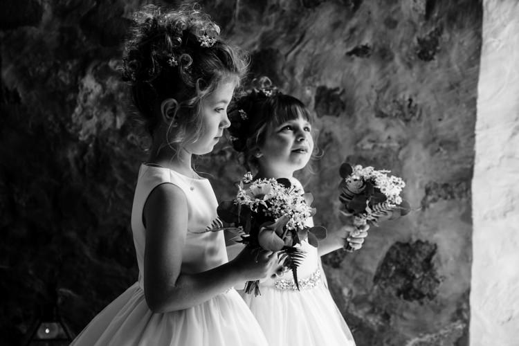 Flower Girls Boho Eucalyptus Green White Modern Wedding http://www.euanrobertsonweddings.com/