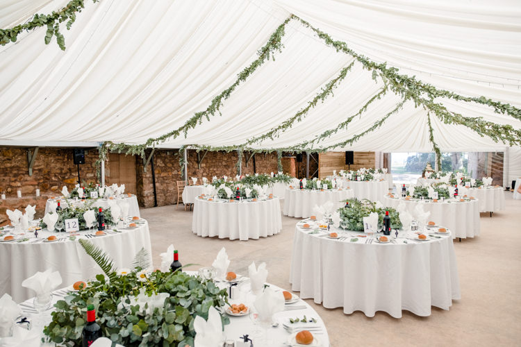 Marquee Foliage Greenery Boho Eucalyptus Green White Modern Wedding http://www.euanrobertsonweddings.com/