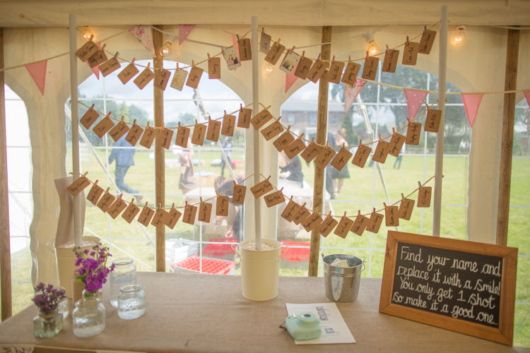 Washing Line Peg Guest Book Name Blackboard Frame Chalk Quirky Rustic Farm Wedding https://ragdollphotography.co.uk/