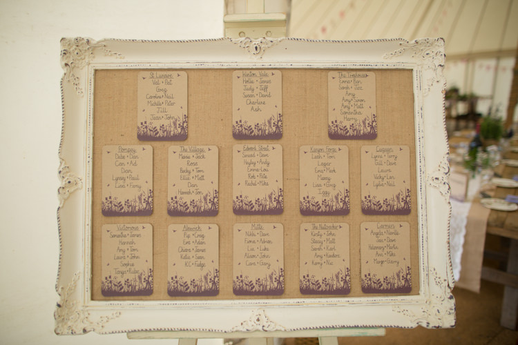 Table Plan Seating Chart White Antique Vintage Frame Quirky Rustic Farm Wedding https://ragdollphotography.co.uk/