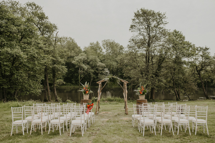 Outdoor Ceremony Arch Flowers Vibrant Tropical Wedding Ideas http://foto-memories.co.uk/