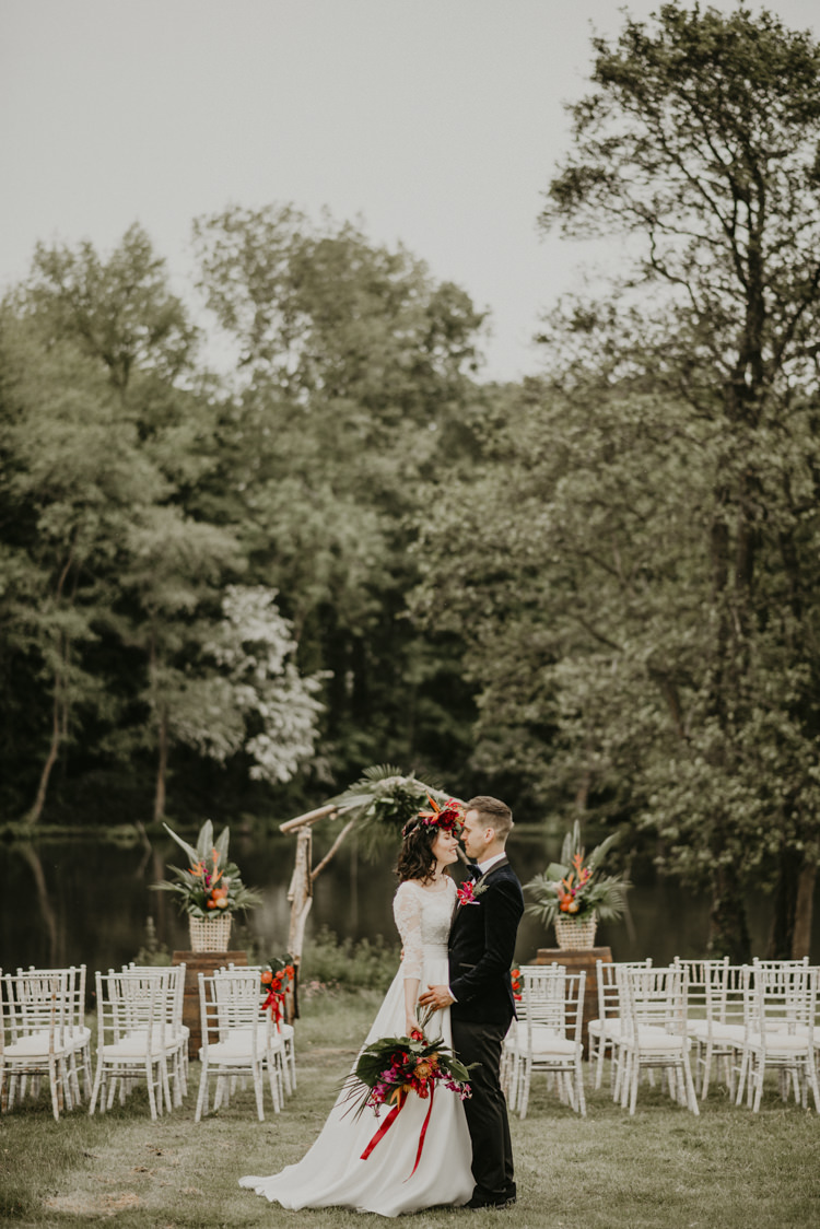 Outdoor Ceremony Arch Flowers Vibrant Tropical Wedding Ideas http://foto-memories.co.uk/