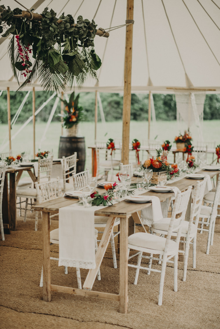 Pole Tent Marquee Decor Vibrant Tropical Wedding Ideas http://foto-memories.co.uk/
