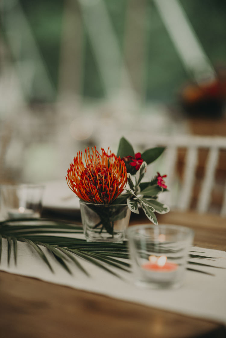 Flowers Decor Candles Vibrant Tropical Wedding Ideas http://foto-memories.co.uk/