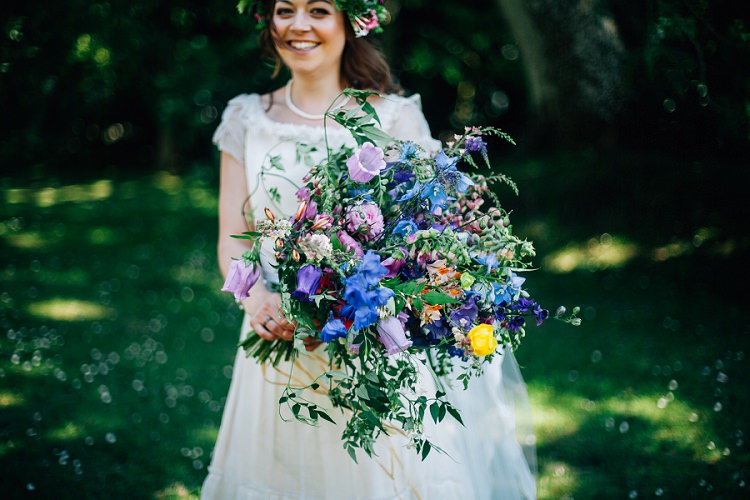 Bride Bridal Bouquet Flowers Large Wild Natural Eco Friendly Floral Filled Wedding http://kellyjphotography.co.uk/