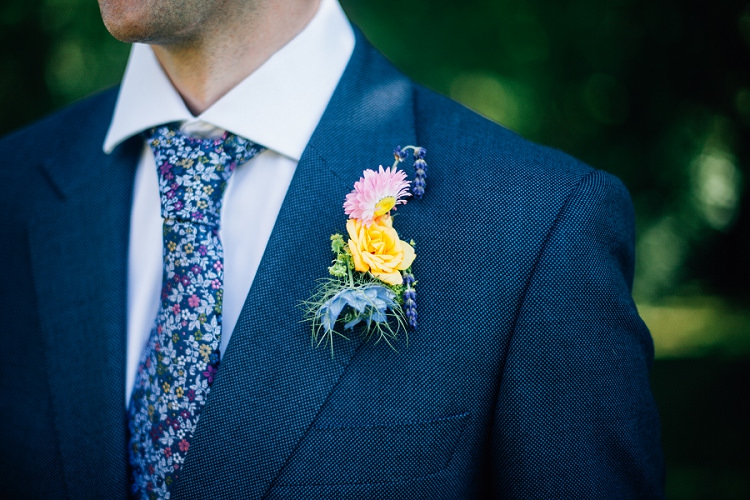 Buttonhole Groom Yellow Rose Eco Friendly Floral Filled Wedding http://kellyjphotography.co.uk/