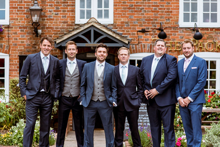 Navy Suits Groomsmen Laid Back Summer Garden Party Wedding Stretch Tent http://joemallenphotography.co.uk/