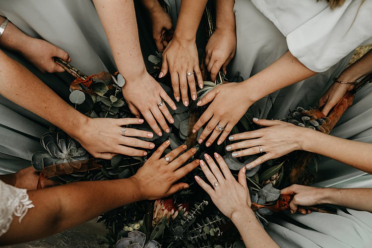 Nails Rings Bride Bridesmaids Rustic Greenery Copper Chateau Wedding in France http://hindmari.com/