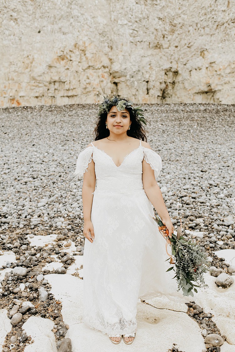 Off Shoulder Lace Dress Gown Bride Bridal Rustic Greenery Copper Chateau Wedding in France http://hindmari.com/