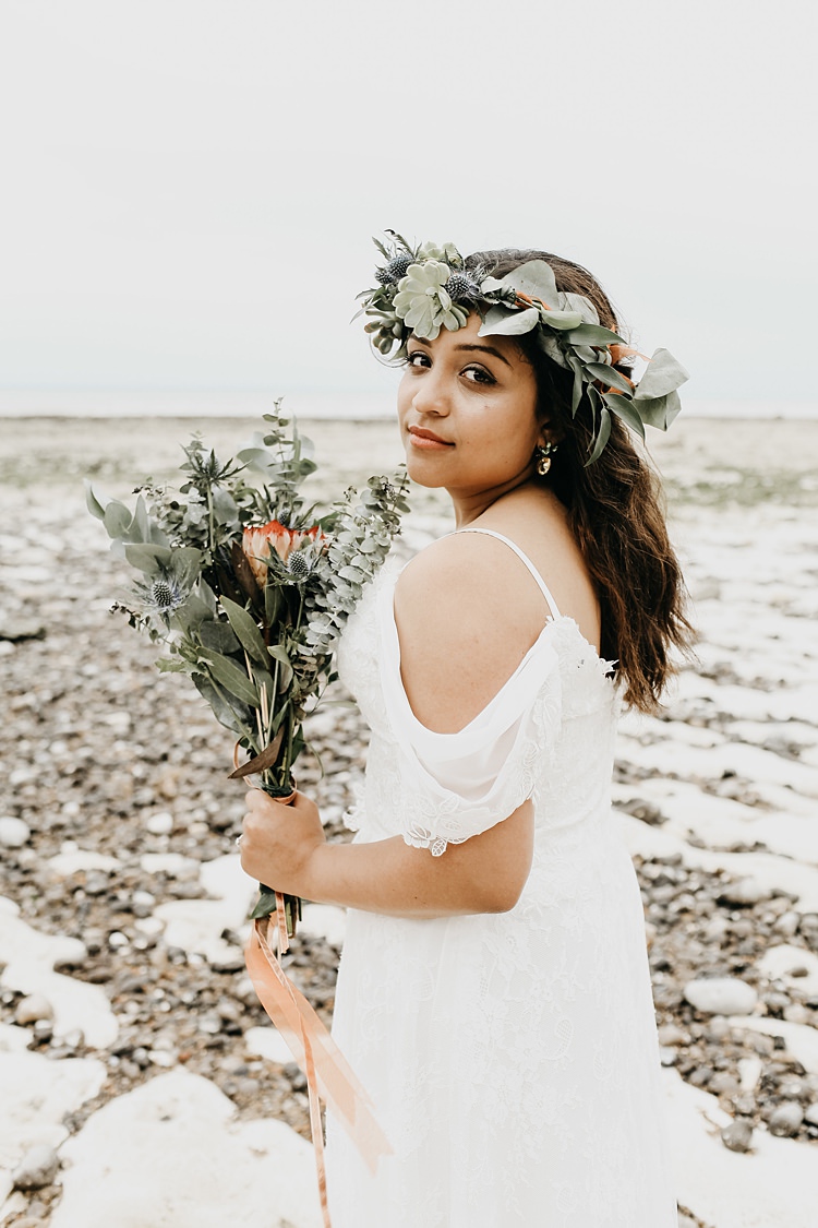 Flowers Bouquet Bride Bridal Foliage Succulents Rustic Greenery Copper Chateau Wedding in France http://hindmari.com/