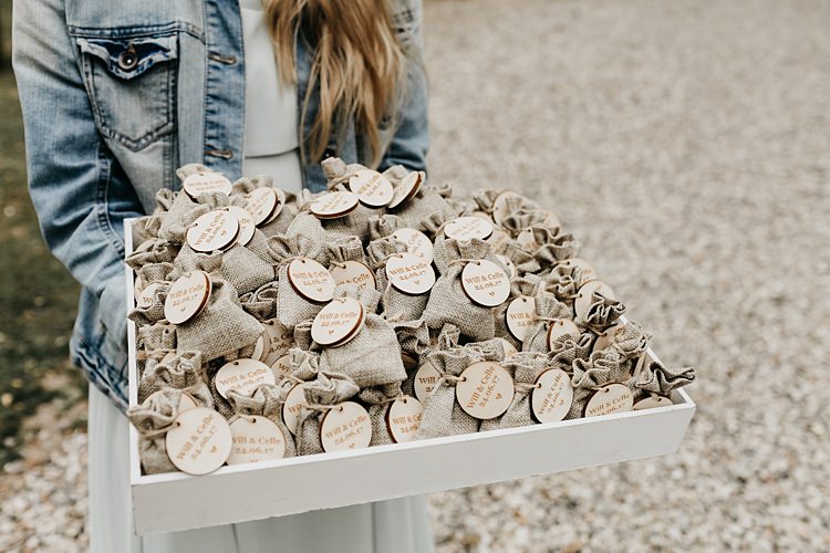 Favour Bags Rustic Greenery Copper Chateau Wedding in France http://hindmari.com/