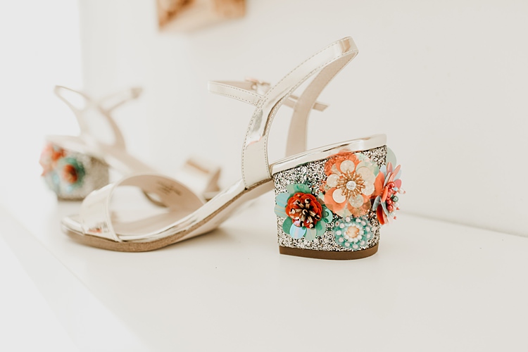 Sequin Floral Shoes Bride Bridal Rustic Greenery Copper Chateau Wedding in France http://hindmari.com/