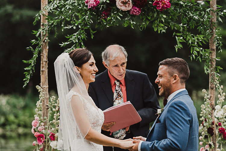 Stylish Woodland Tipi Wedding Flower Arch https://willpatrickweddings.com/