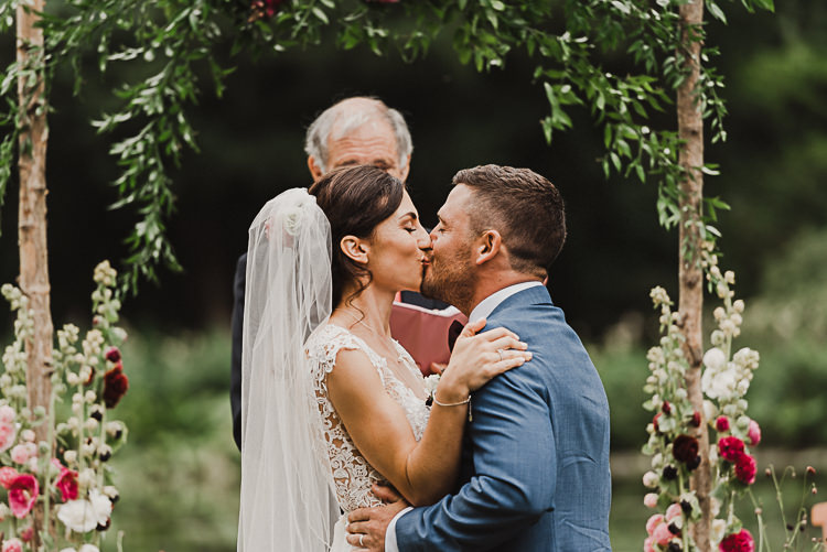 Stylish Woodland Tipi Wedding Flower Arch https://willpatrickweddings.com/