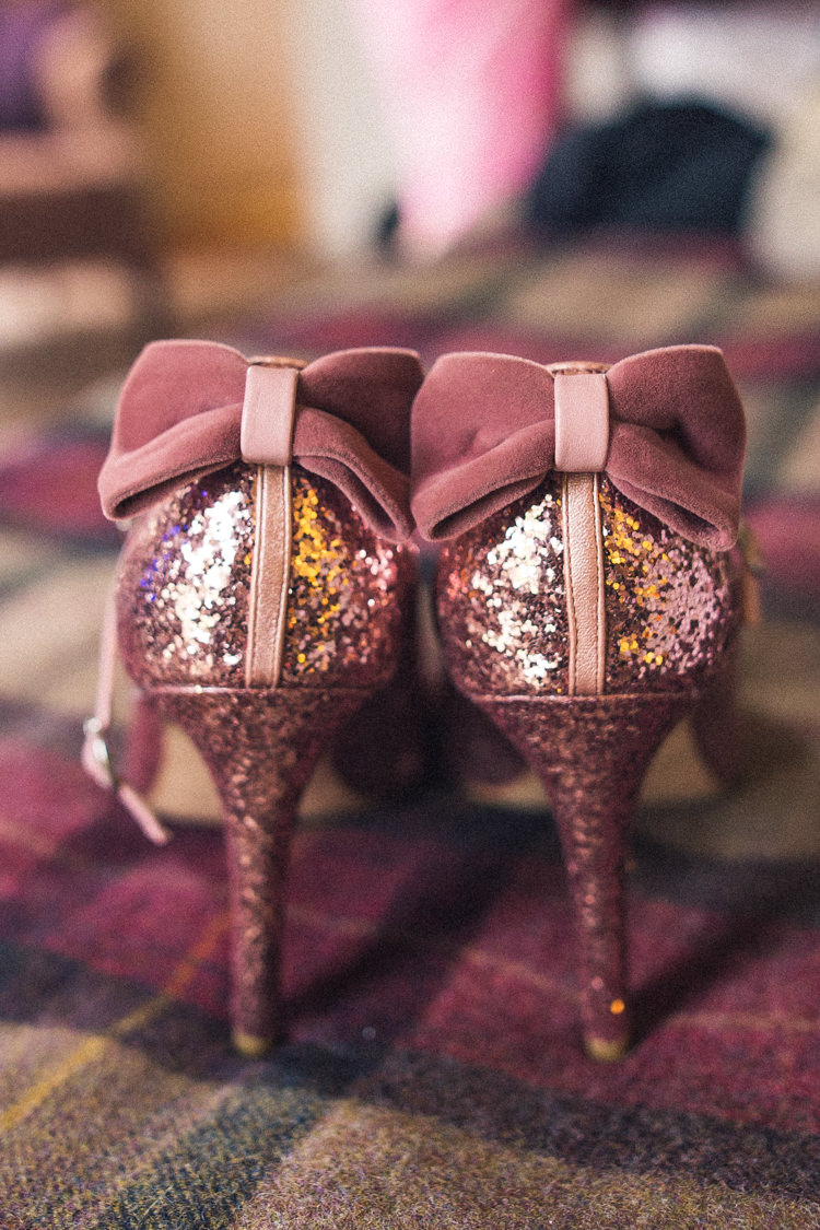 Pink Glitter Bow Shoes Heels Bride Bridal Outdoorsy Welcoming Colourful Tipi Wedding http://www.sallytphoto.com/