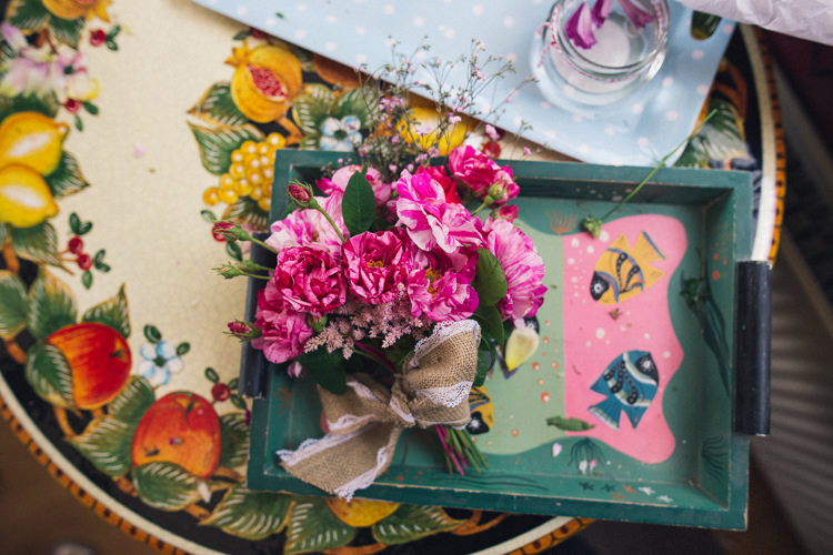 Pink Flowers Bouquet Bride Bridal Outdoorsy Welcoming Colourful Tipi Wedding http://www.sallytphoto.com/