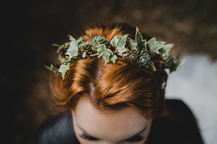 Ivy Flower Crown Bride Bridal Atmospheric Woodland Wedding Ideas http://www.kategrayphotography.com/
