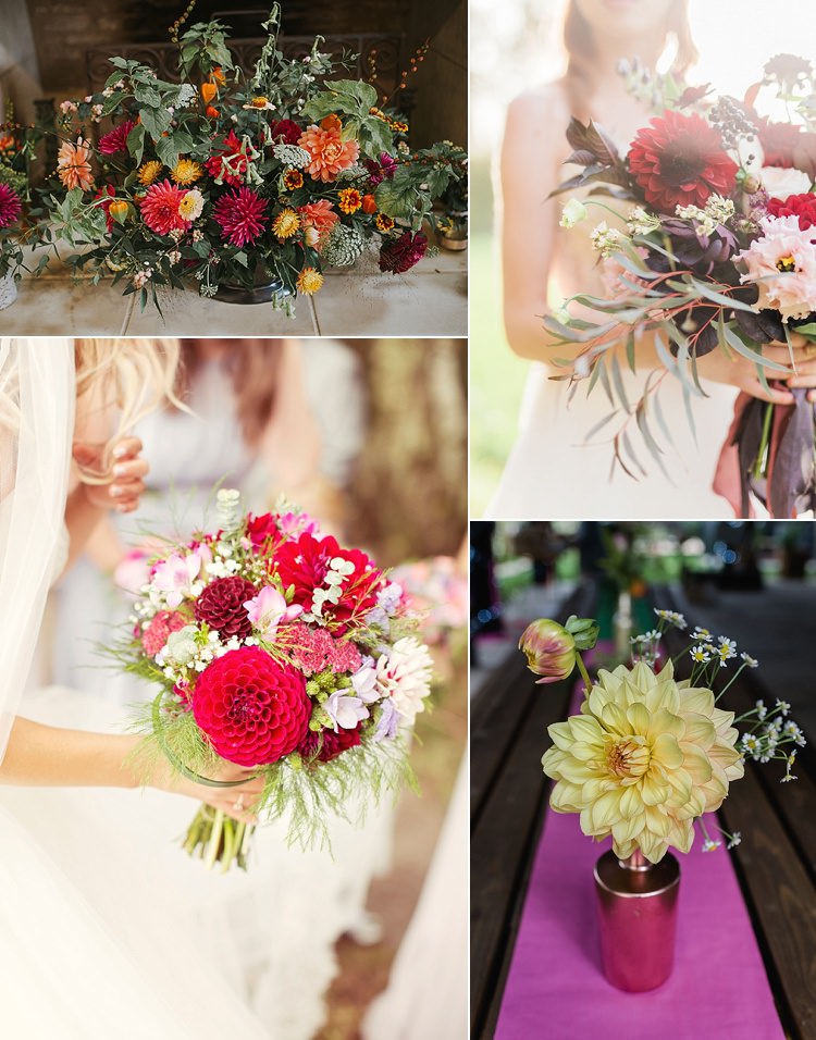 Dahlia Wedding Bouquet Flowers Autumn