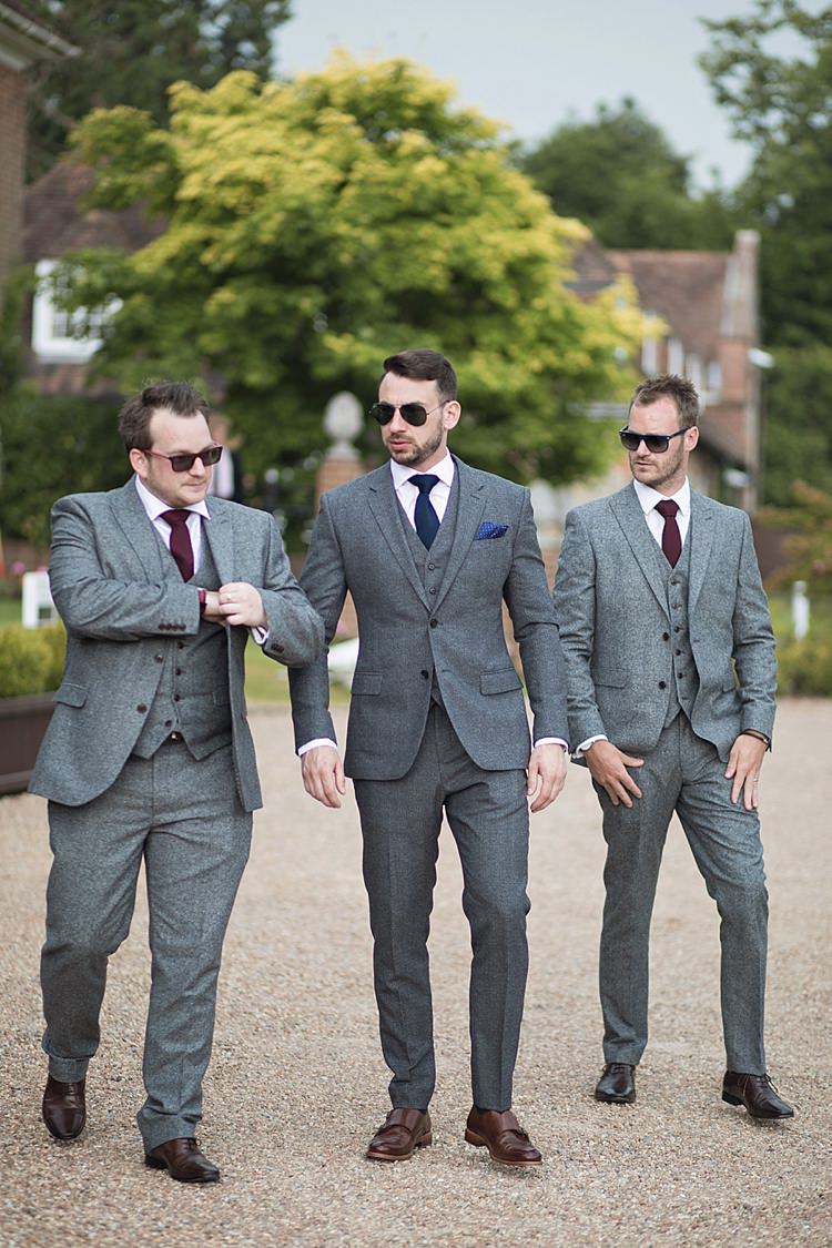 Reiss Groom Groomsmen Next Grey Three Piece Wool Waistcoat Burgundy Blue Pocket Square Classic Romantic Pretty Wedding https://kerryannduffy.com/
