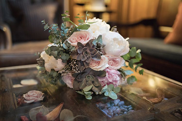 Bouquet Blousy Bride Bridal Roses Peonies Succulents Classic Romantic Pretty Wedding https://kerryannduffy.com/