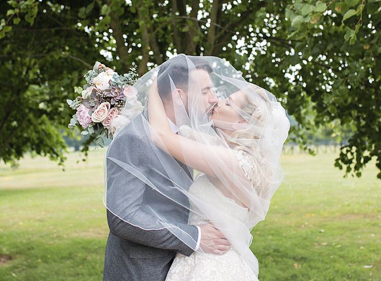 Bride Bridal Dress Gown Ronald Joyce Strapless Sweetheart Crystal Swarovski Shoulder Necklace Veil Blush Reiss Groom Classic Romantic Pretty Wedding https://kerryannduffy.com/