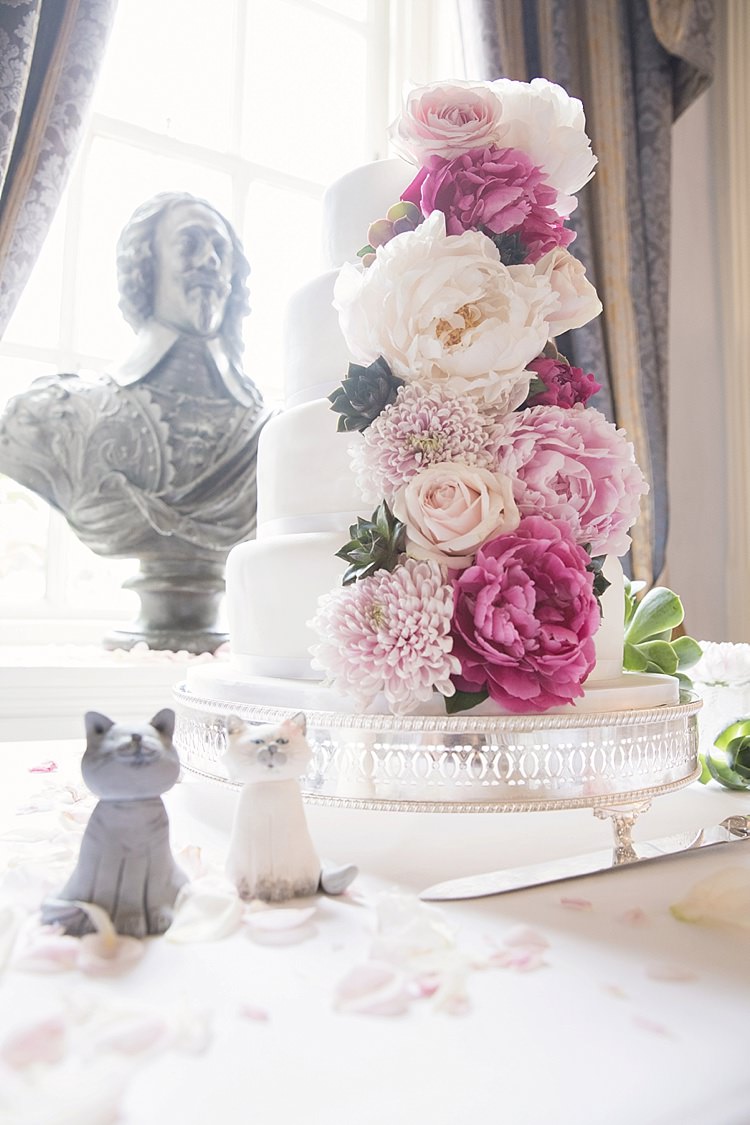 Cake Stand Penoes Roses Dhalias Succulents Table Classic Romantic Pretty Wedding https://kerryannduffy.com/