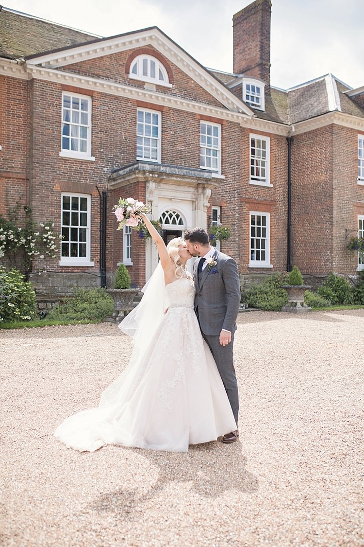 Bride Bridal Dress Gown Ronald Joyce Strapless Sweetheart Crystal Swarovski Shoulder Necklace Veil Blush Reiss Groom Grey Wool Three Piece Waistcoat Classic Romantic Pretty Wedding https://kerryannduffy.com/