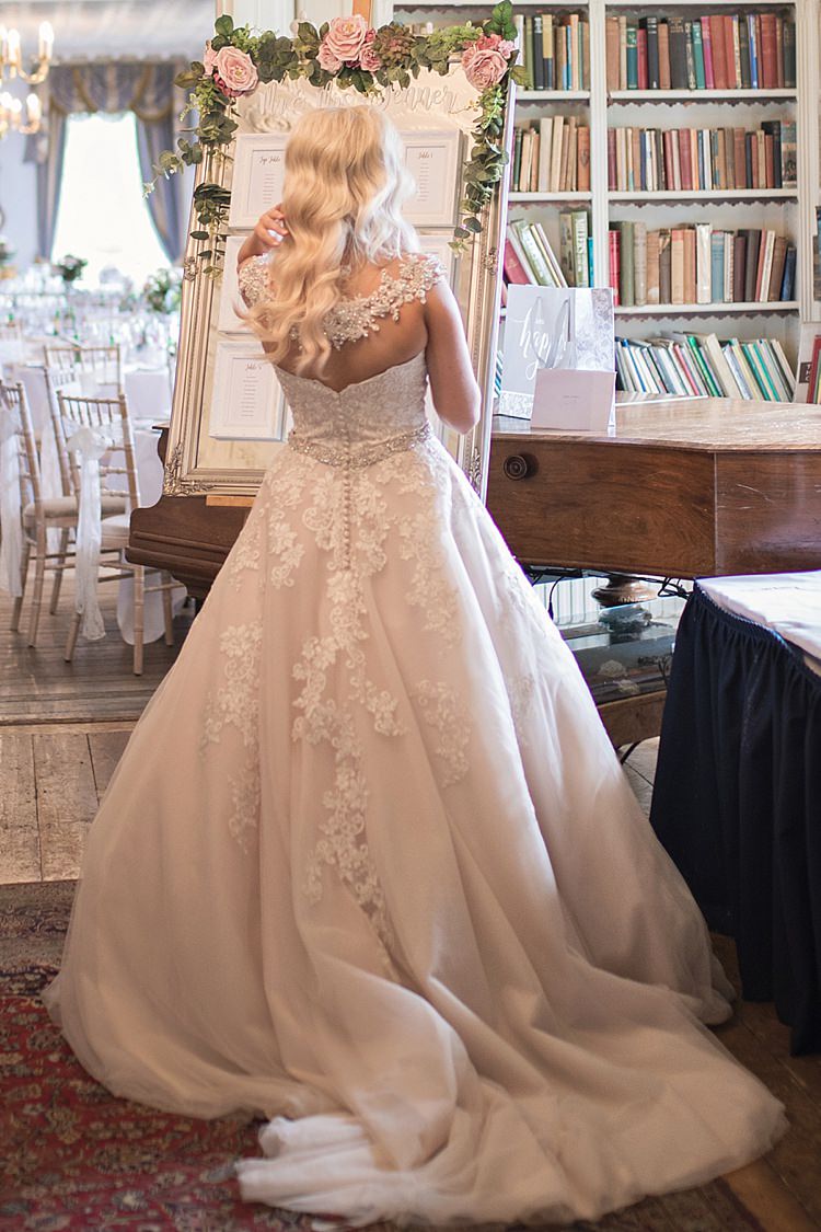 Bride Bridal Dress Gown Ronald Joyce Strapless Sweetheart Crystal Swarovski Shoulder Necklace Blush Classic Romantic Pretty Wedding https://kerryannduffy.com/