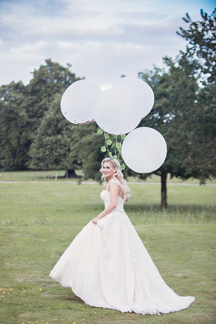 Bride Bridal Dress Gown Ronald Joyce Strapless Sweetheart Crystal Swarovski Shoulder Necklace Blush Giant Oversize Balloon White Ivy Classic Romantic Pretty Wedding https://kerryannduffy.com/