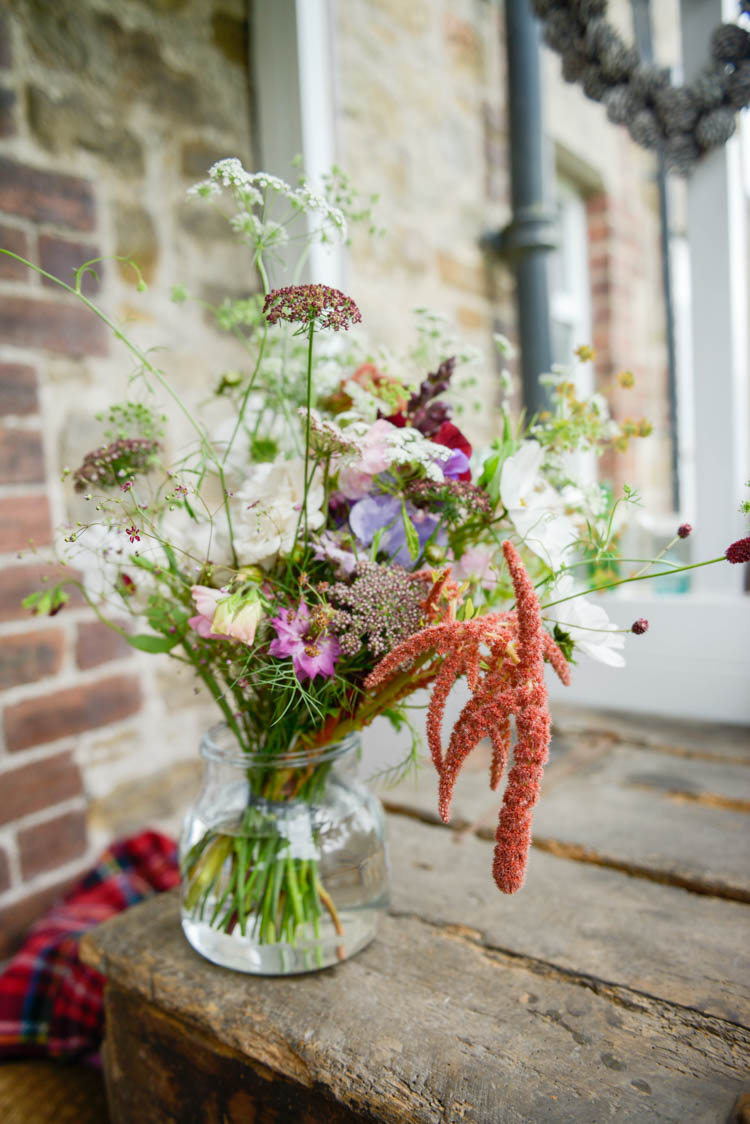 Wild Flower Florals Meadow Jar Fun Pastel Country Marquee Wedding http://kimberleywaterson.com/